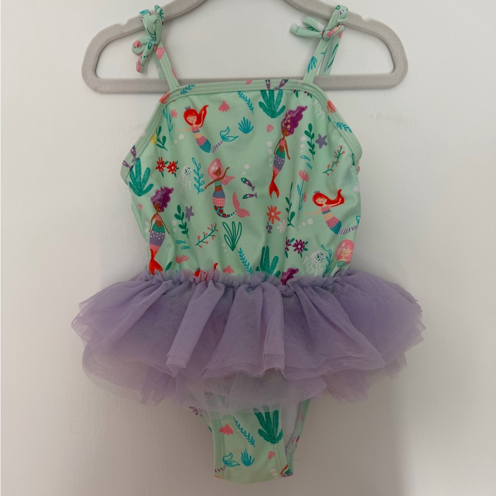Ruffle Butts UPF50+ Mermaid Princess one piece swimsuit size 2T toddler girl